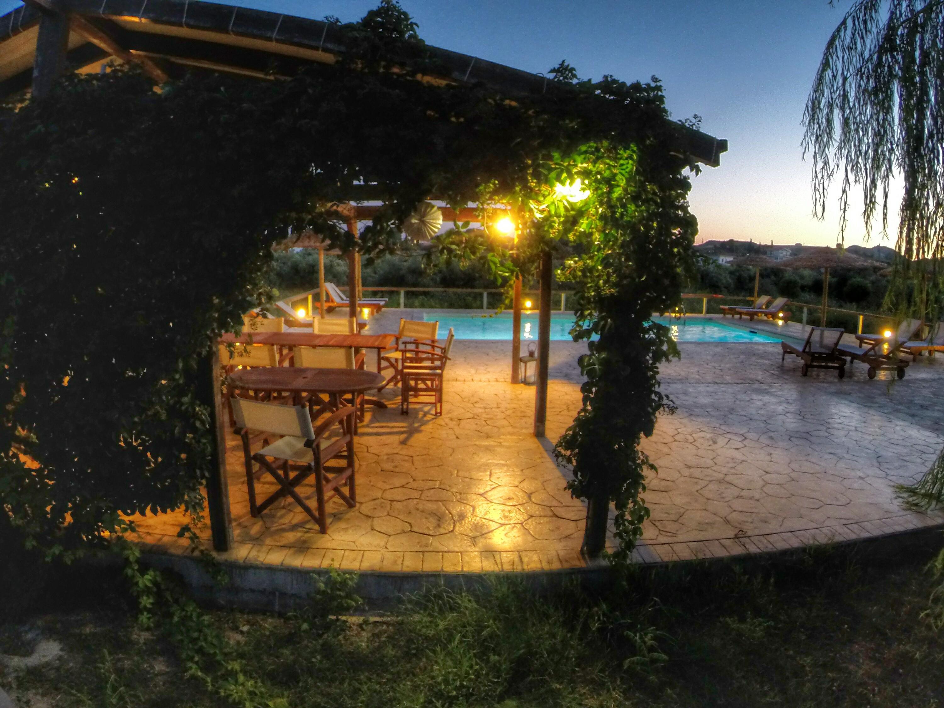 Aggelina S Apartments Xi Beach Bagian luar foto